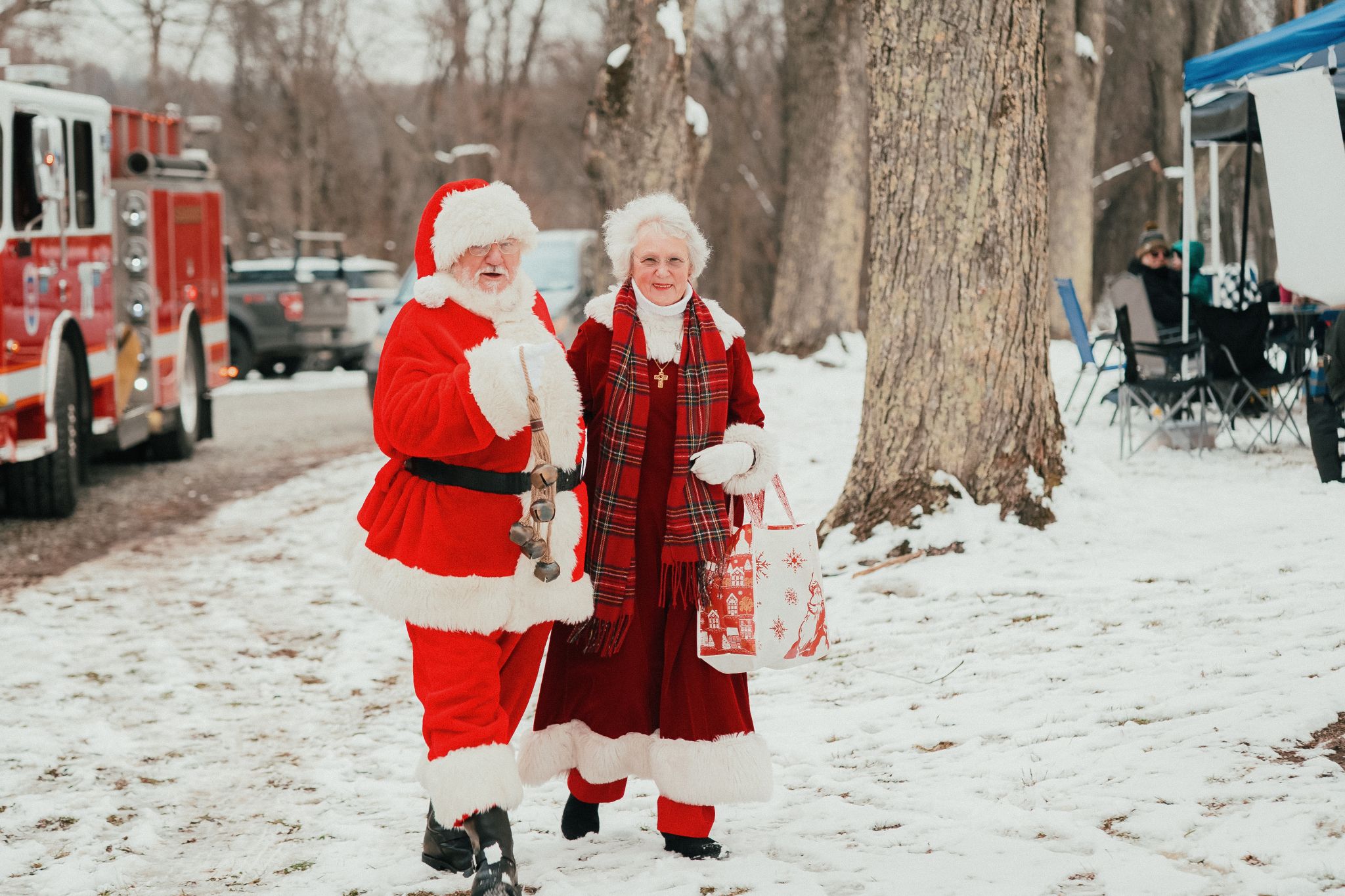 Mr. and Mrs. Claus at Santa at Sardis Park Community Holiday event